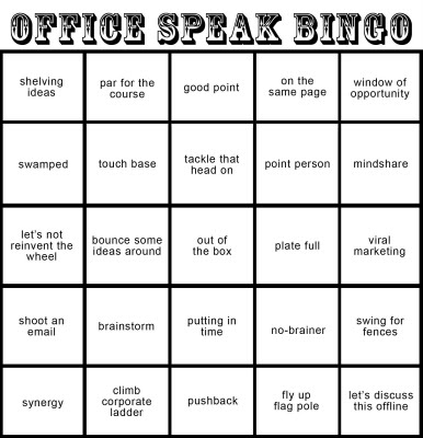 office speak bingo